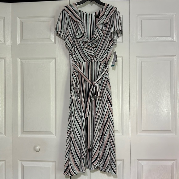 Striped Ruffle Dress - Picture 1 of 7